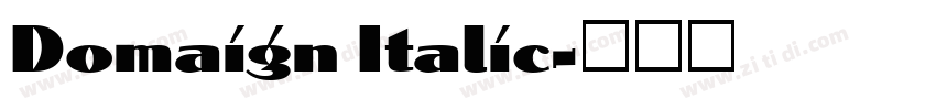Domaign Italic字体转换